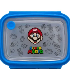 Super Mario broodtrommel RVS met transparant deksel - lunchbox Kinderen Speelgoed