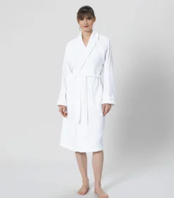 Heren Chakra Unisex Badjas Solid Wit - XL