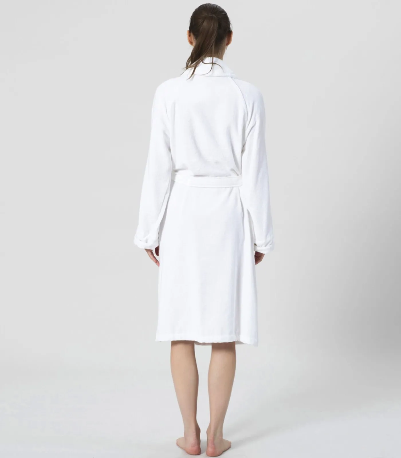 Heren Chakra Unisex Badjas Solid Wit - XL