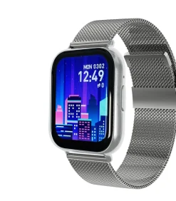 Heren SMARTY 2.0 Unisex horloge - FITNOW - Rechthoekige kast - Milanese band