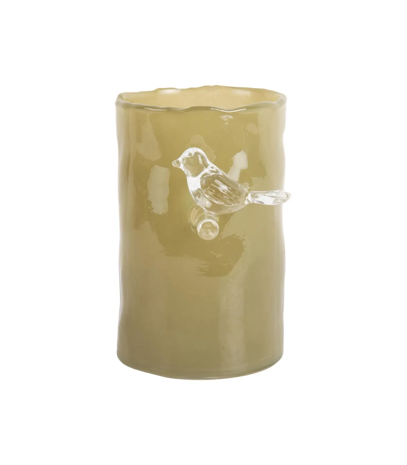 Online Vaas Bird On Branch - Legergroen - 9.5x9.5x15cm Vazen