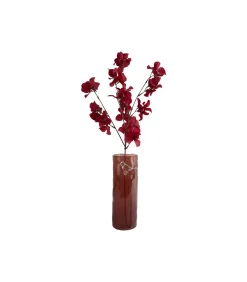 Vaas Bird On Branch - Rode oker - 9.5x9.5x27cm Vazen