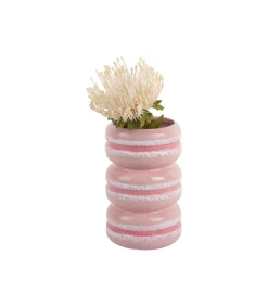 Online Vaas Macaron - Zachtroze - 9.3x9.3x19.5cm Vazen