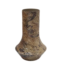 Hot Vaas Mosaic Marble - Bruin - 20x20x31cm Vazen