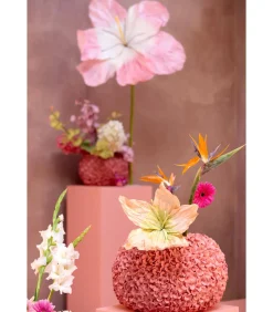 Light & Living Vaas Phylia - Koraalrood - 47.5x47.5x30cm