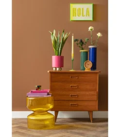 Discount Vaas Plegado L - Groen - 12.2x12.2x27.5cm Vazen