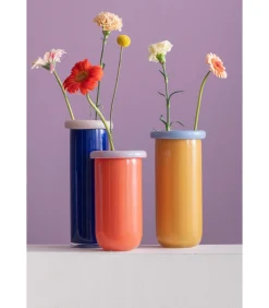 Present Time Vaas Plegado Xxl - Blauw - 12x12x33cm