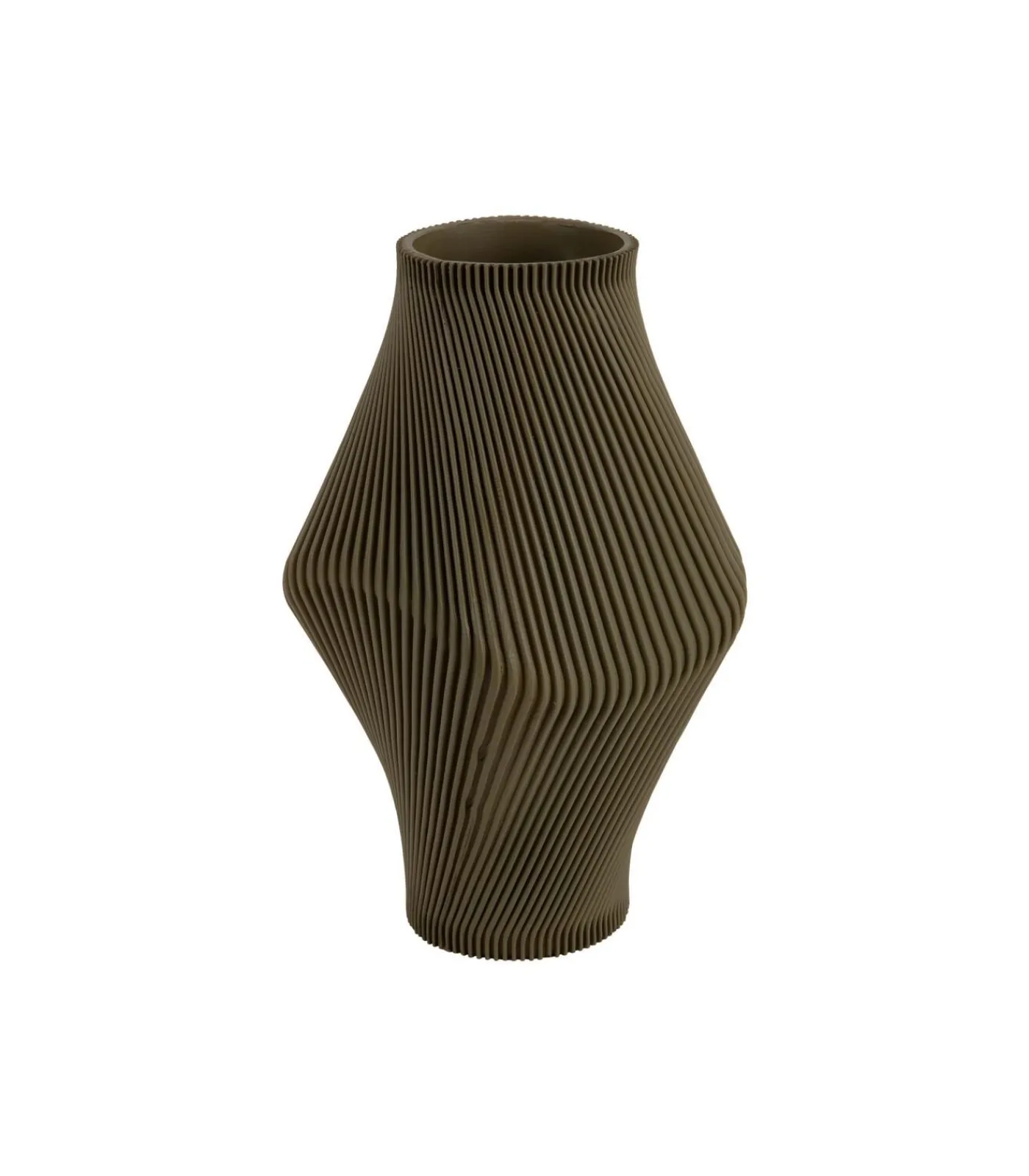 Discount Vaas Twisted Rib - Legergroen - Ø16cm Vazen