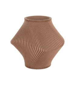 Present Time Vaas Twisted Rib - Zachtbruin - Ø18cm