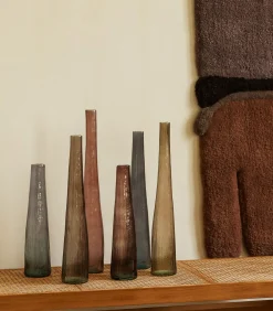 Vaas 9xH55cm blauw Twig Vazen