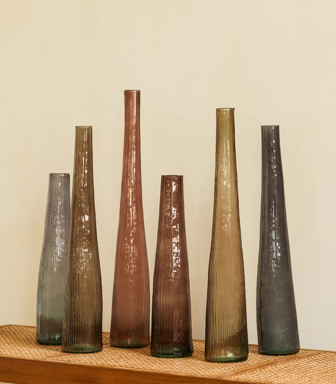 S|P Collection Vaas 9xH55cm bruin Twig