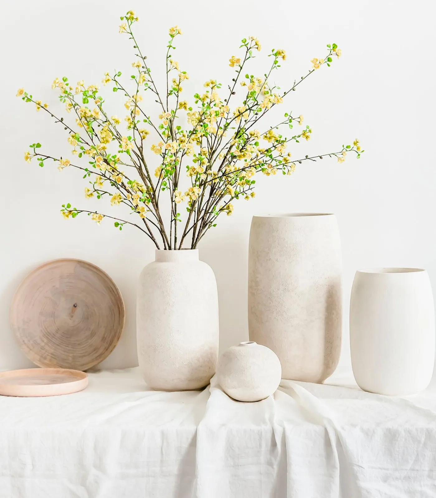 Online Vaas 23,5xH49,5cm wit Bullet Vazen