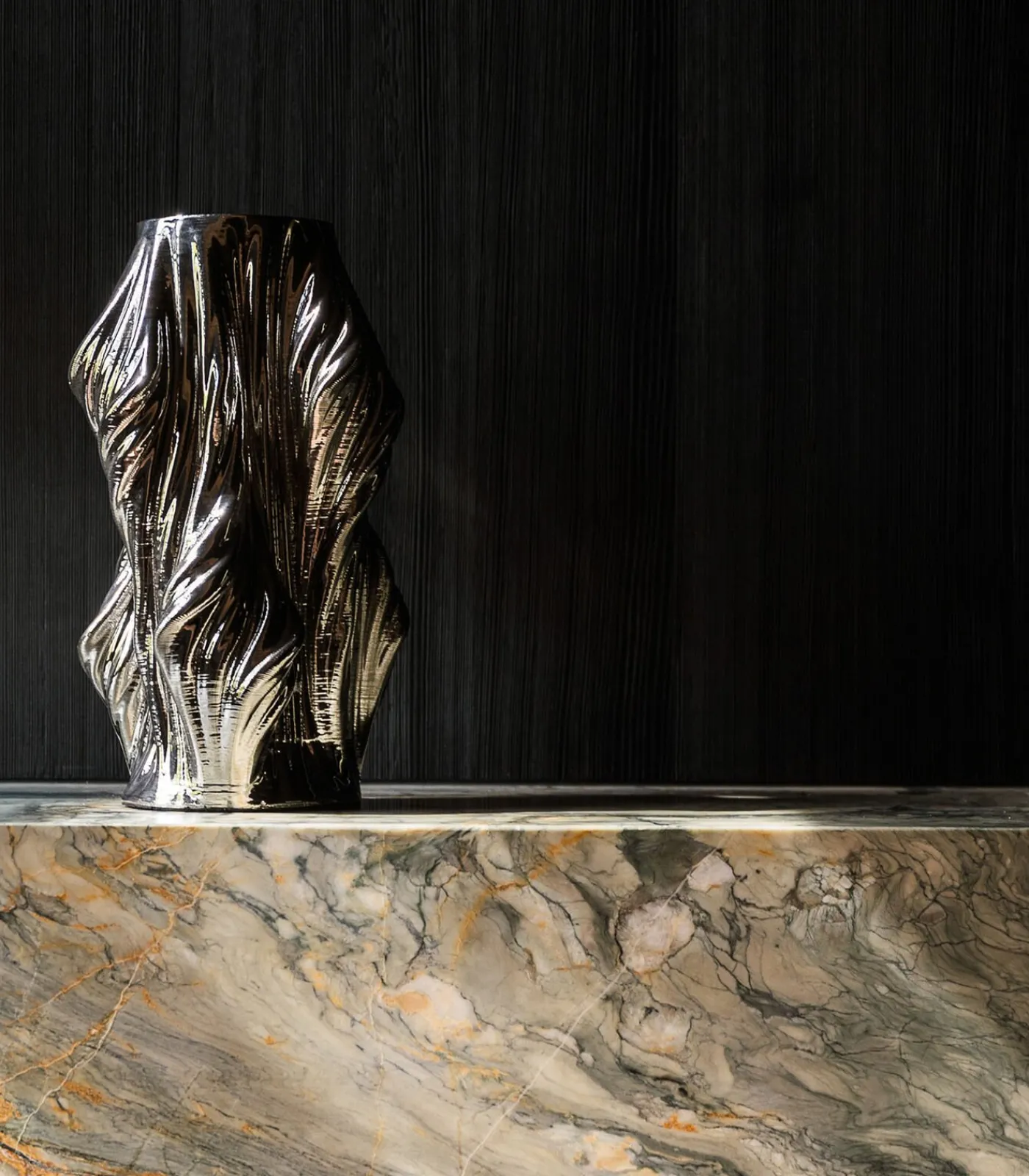 Sale Vaas 20x20xH28,5cm satin Vea Vazen