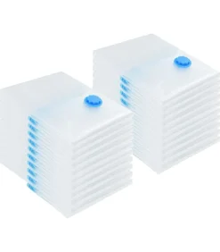 vidaXL Vacuüm opbergzakken 20 pcs Transparant en blauw 70 x 50 cm