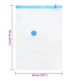 vidaXL Vacuüm opbergzakken 20 pcs Transparant en blauw 70 x 50 cm