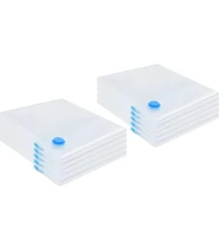 Clearance Vacuüm opbergzakken 10 pcs Transparant en blauw 100 x 80 cm Organiseren