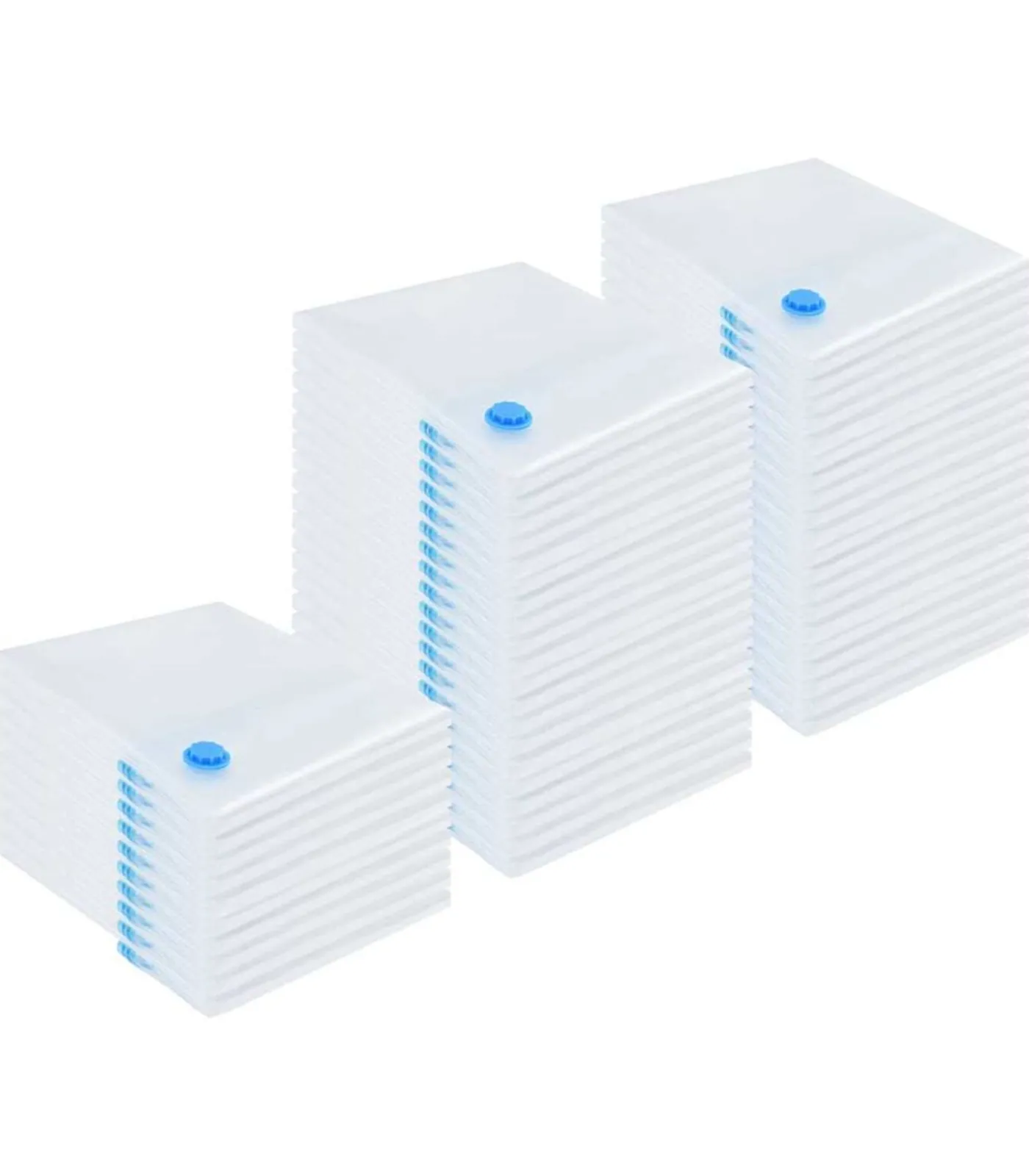 Online Vacuüm opbergzakken 50 pcs Transparant en blauw 130 x 100 cm Organiseren