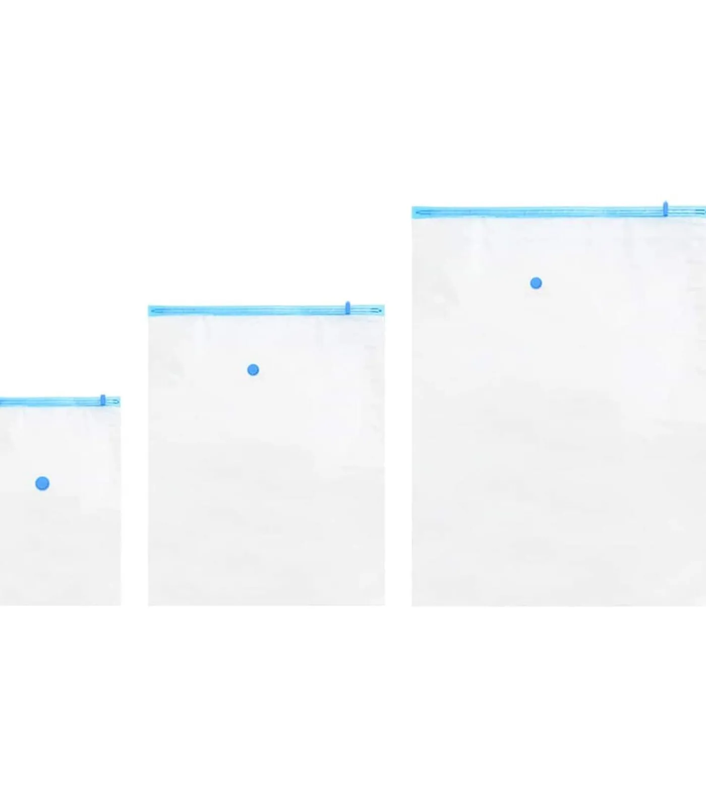 vidaXL Vacuüm opbergzakken 10 pcs Transparant en blauw 130 x 100 cm