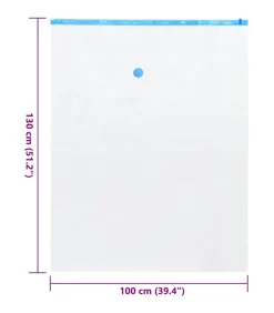 Hot Vacuüm opbergzakken 20 pcs Transparant en blauw 130 x 100 cm Organiseren