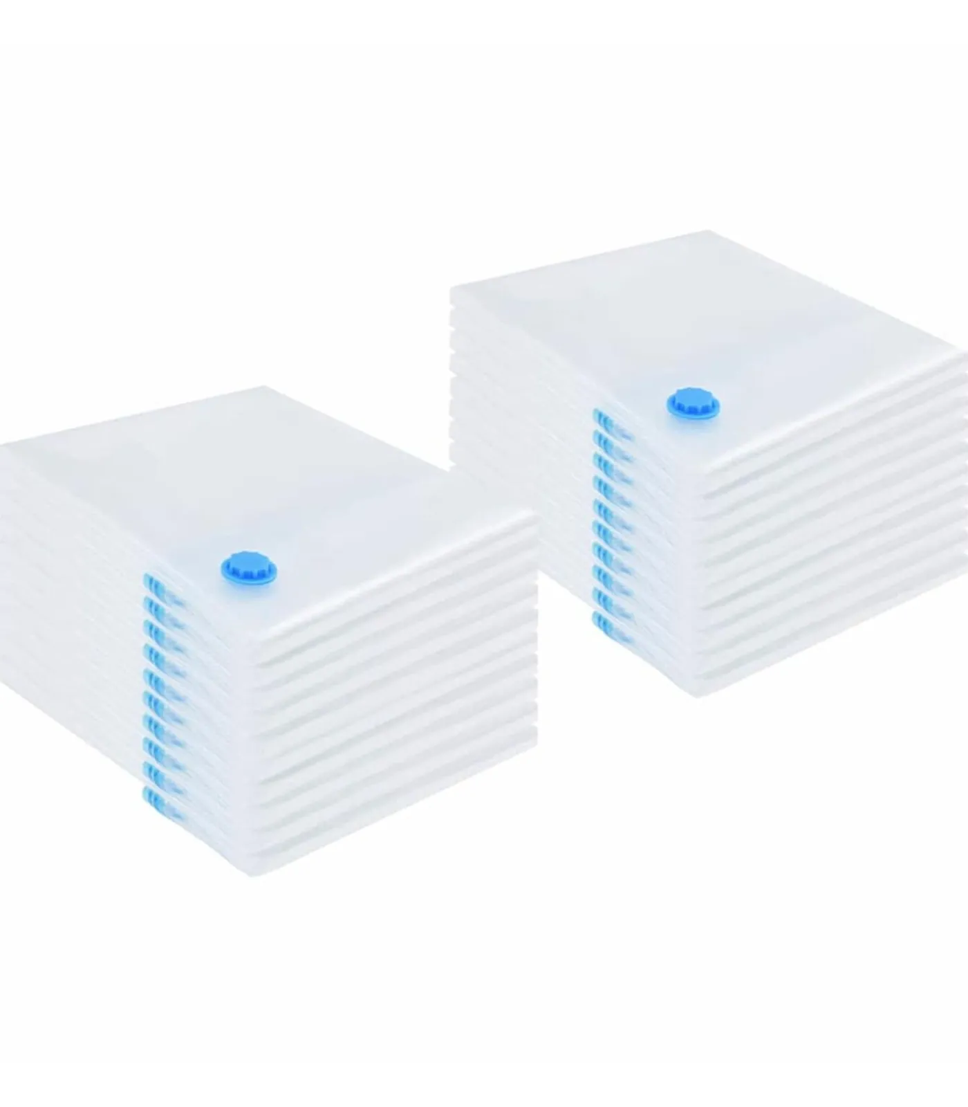 Hot Vacuüm opbergzakken 20 pcs Transparant en blauw 100 x 80 cm Organiseren