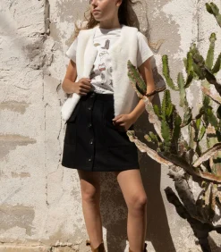 Discount VALENTINA - Korte rok met opgestikte zakken en zichtbare knopen aan de voorkant Kinderen Rokken