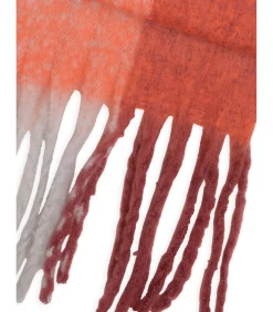 DAMES J&JOY Veelkleurige vierkante sjaal met franje