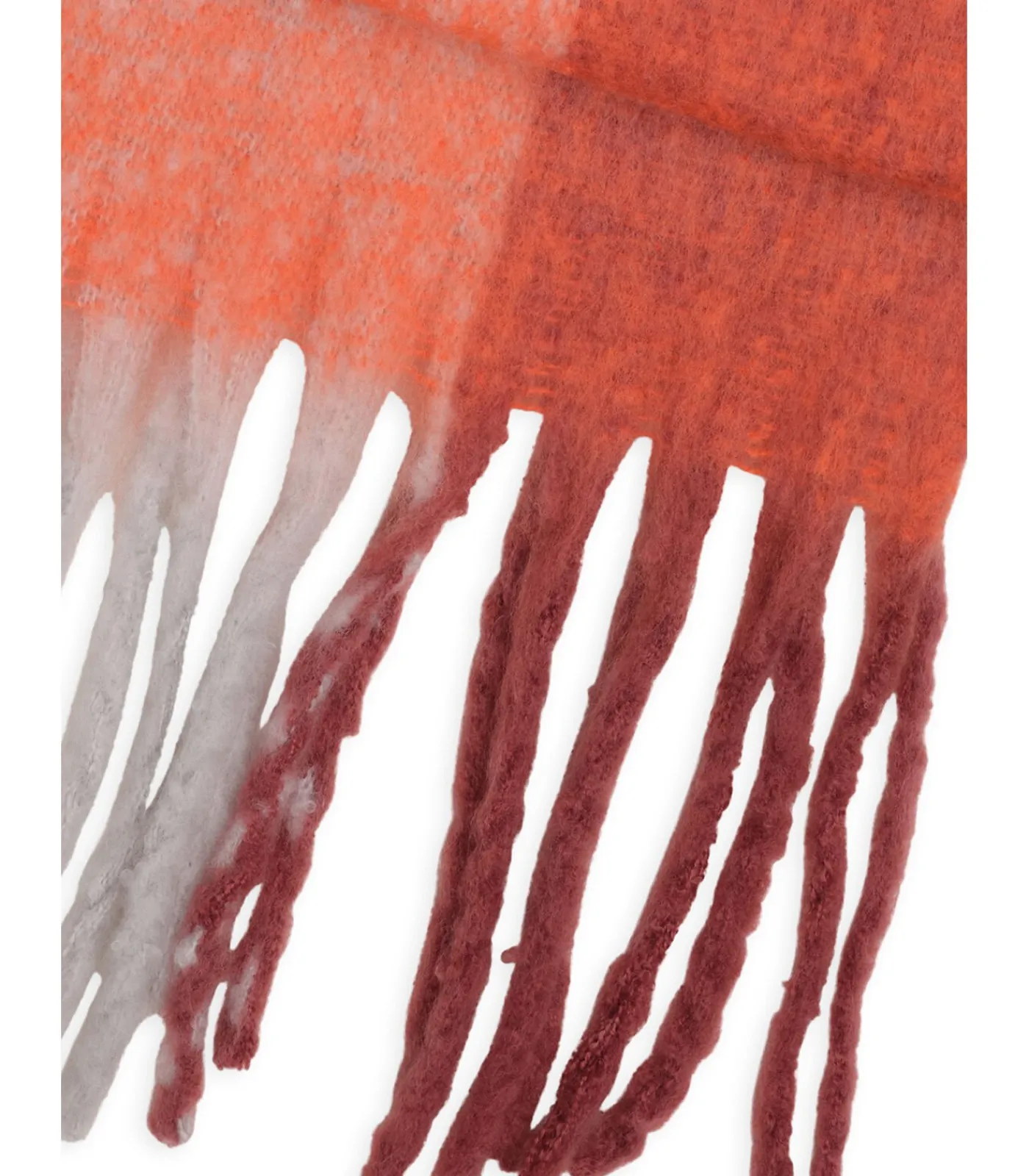 DAMES J&JOY Veelkleurige vierkante sjaal met franje