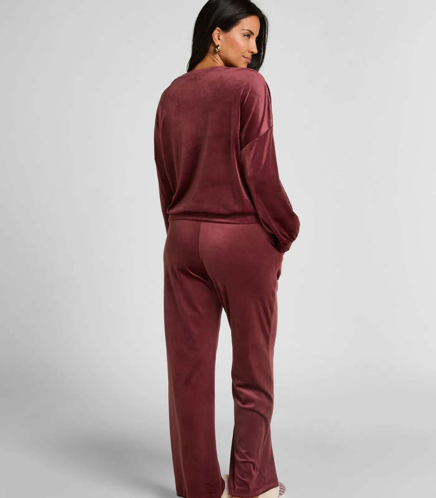 Best Velours Top DAMES Nachtmode