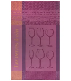 Coucke Verres à vin - Theedoek van katoenen jacquard 50x75cm