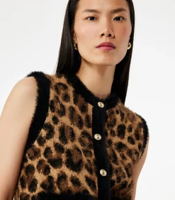DAMES Koton Vest met luipaardprint