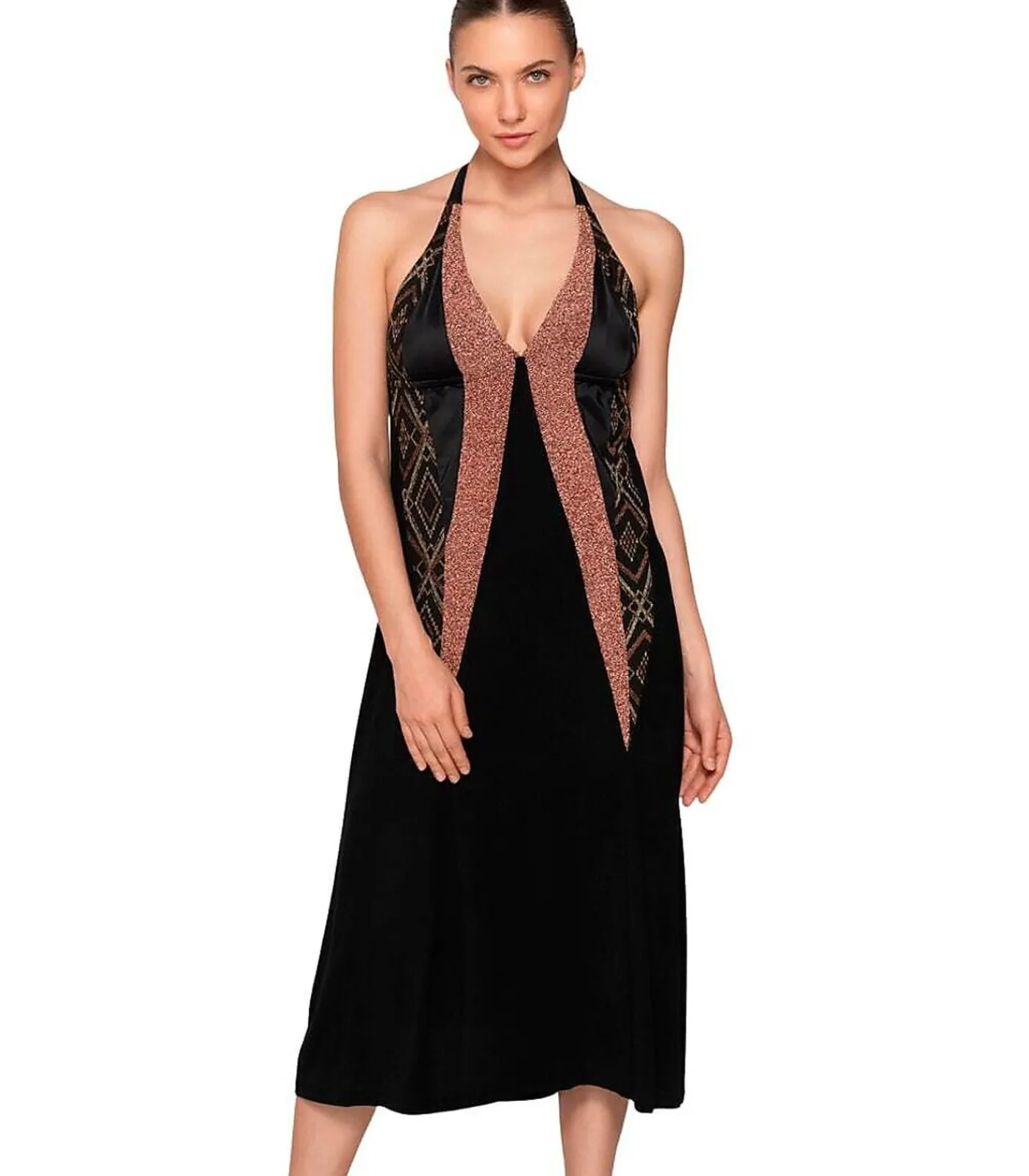 Best V-hals zomer maxi jurk MANHATTAN DAMES Badmode