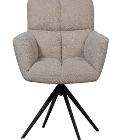 Hot Vinny Draaistoelen - Bouclé - Zand - Set van 6 Stoelen