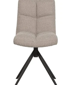 WOOOD Vinny Draaistoelen - Bouclé - Zand - Set van 6