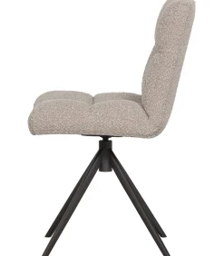 WOOOD Vinny Draaistoelen - Bouclé - Zand - Set van 6