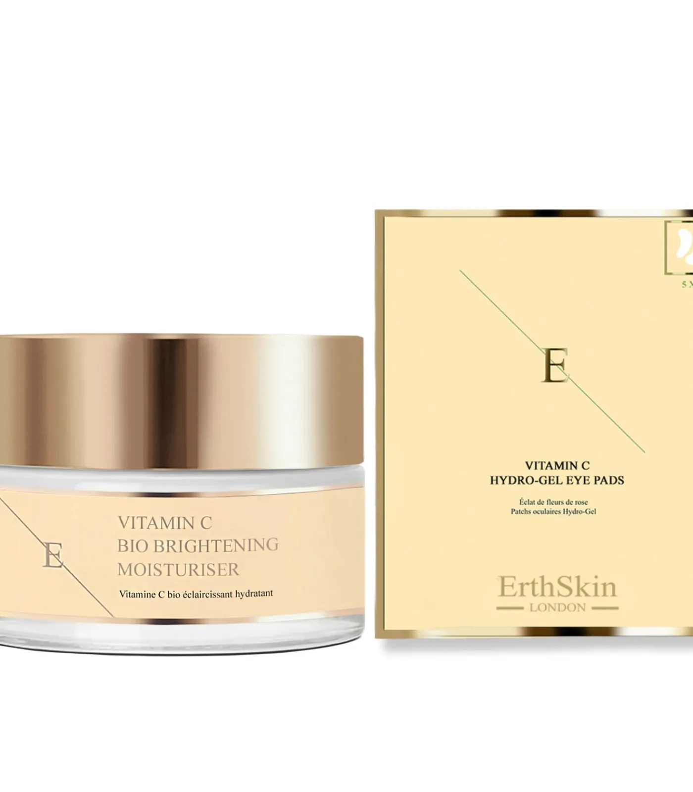 Erth Skin London Vitamine C Bio Brightening Moisturizer + Vitamine C Hydrogel Oogkussentjes