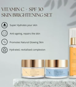 Erth Skin London VITAMINE C ELIXIR SERUM + Vitamine C Bio Brightening Moisturizer + SPF Dagcrème