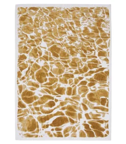 Vlak geweven woonkamer- en slaapkamerkleed GOLD WAVES Tapijten