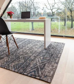 Discount Vlak geweven woonkamer- en slaapkamerkleed BLACK FEZ Tapijten