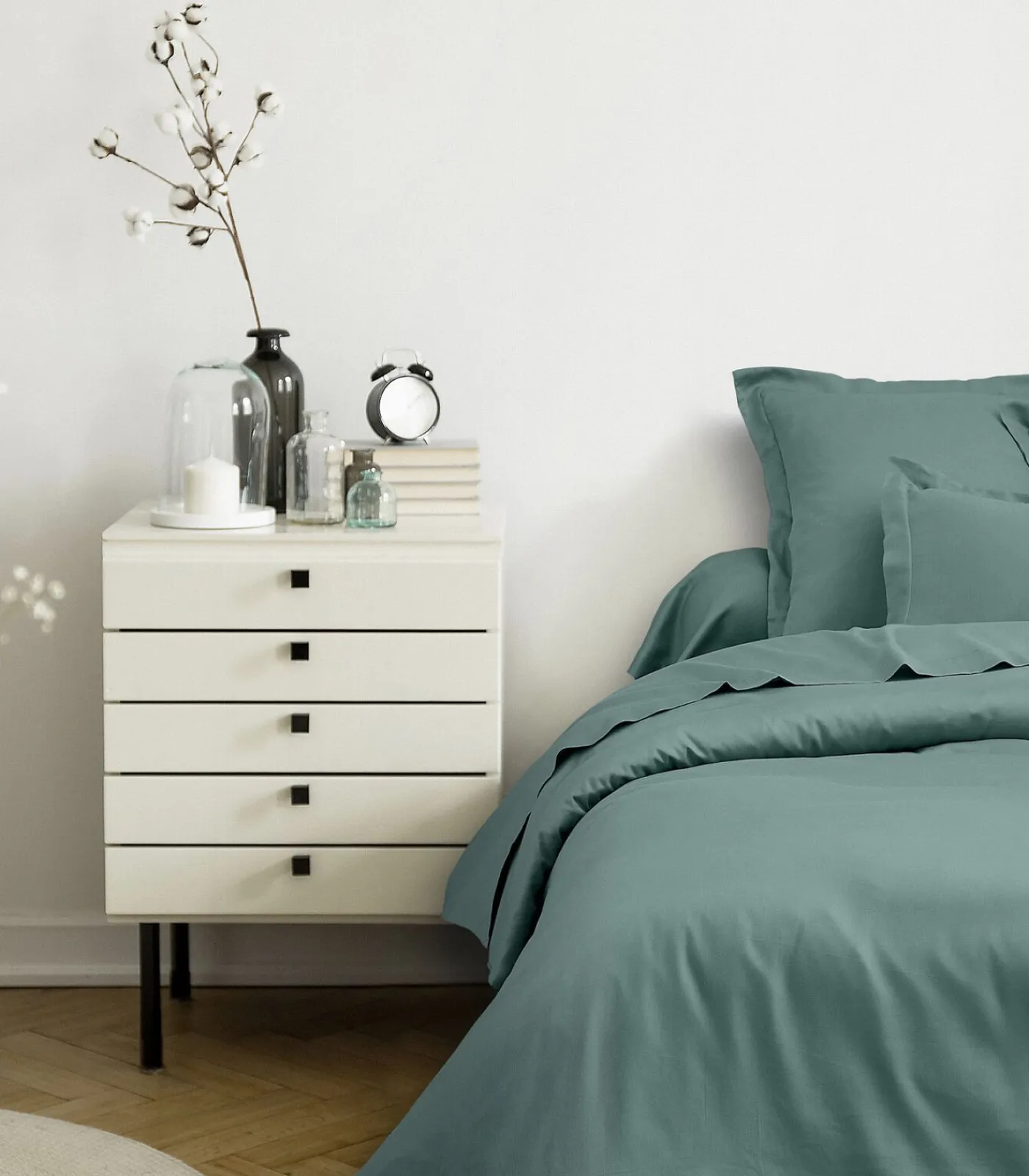 Online vlak laken katoensatijn Lakens