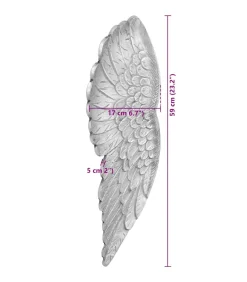 Discount Vleugelen beeld Zilver 17 x 5 x 59 cm Aluminium Decoratie