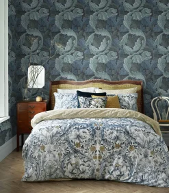 Outlet Vliesbehang Acanthus Blue Wanddecoratie