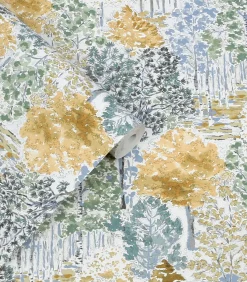 Outlet Vliesbehang Bernwood Geel Wanddecoratie