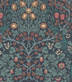 William Morris at Home Vliesbehang Blackthorn Navy