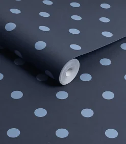 Graham & Brown Vliesbehang Button Spot Navy