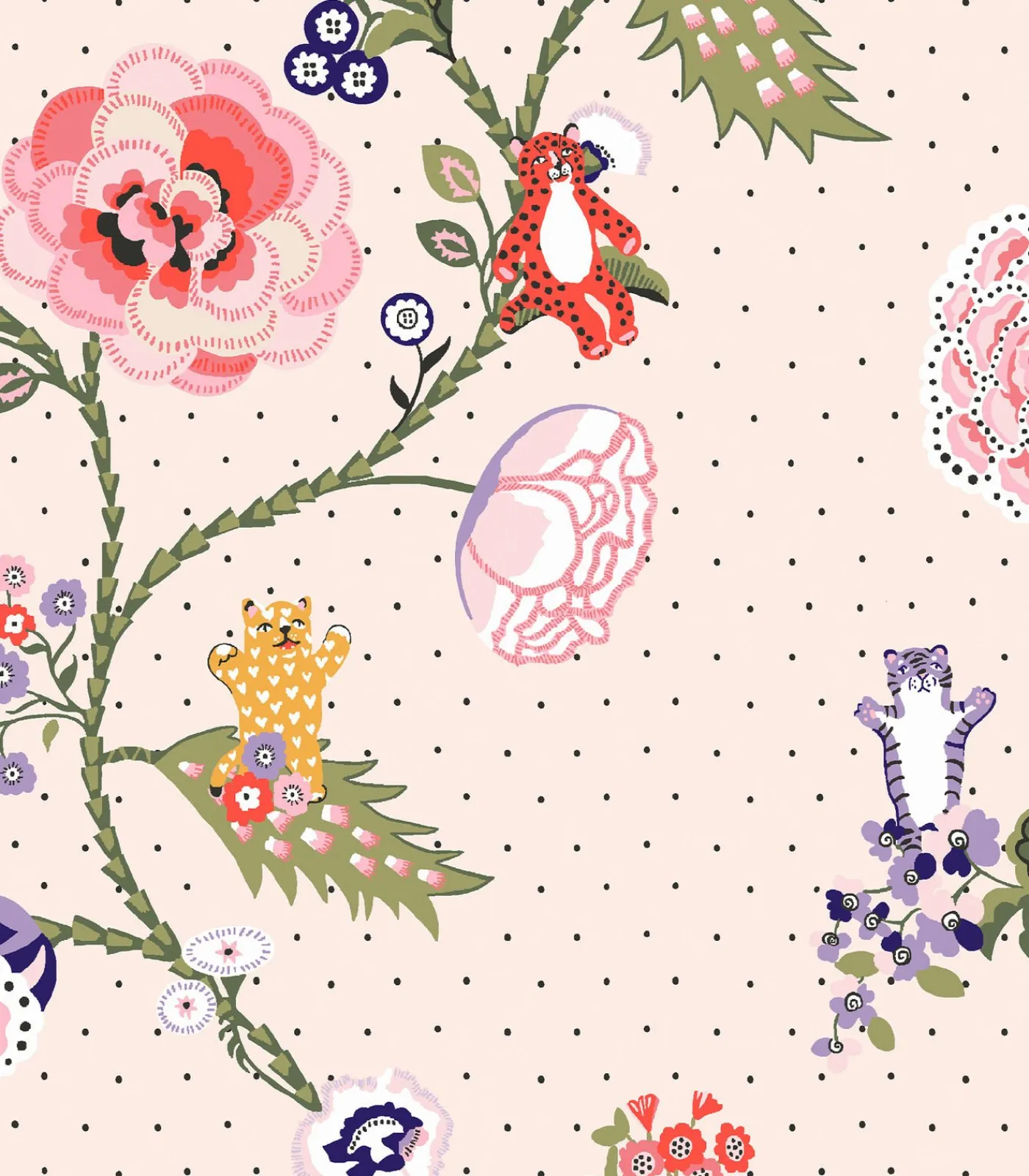 New Vliesbehang Catnip Neutral Wanddecoratie