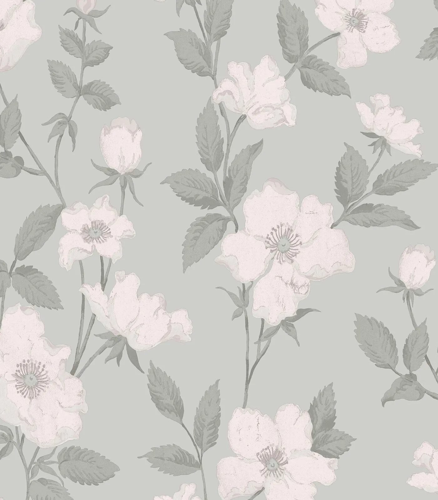 Laura Ashley Vliesbehang Fleurir Smoke Green | Zacht