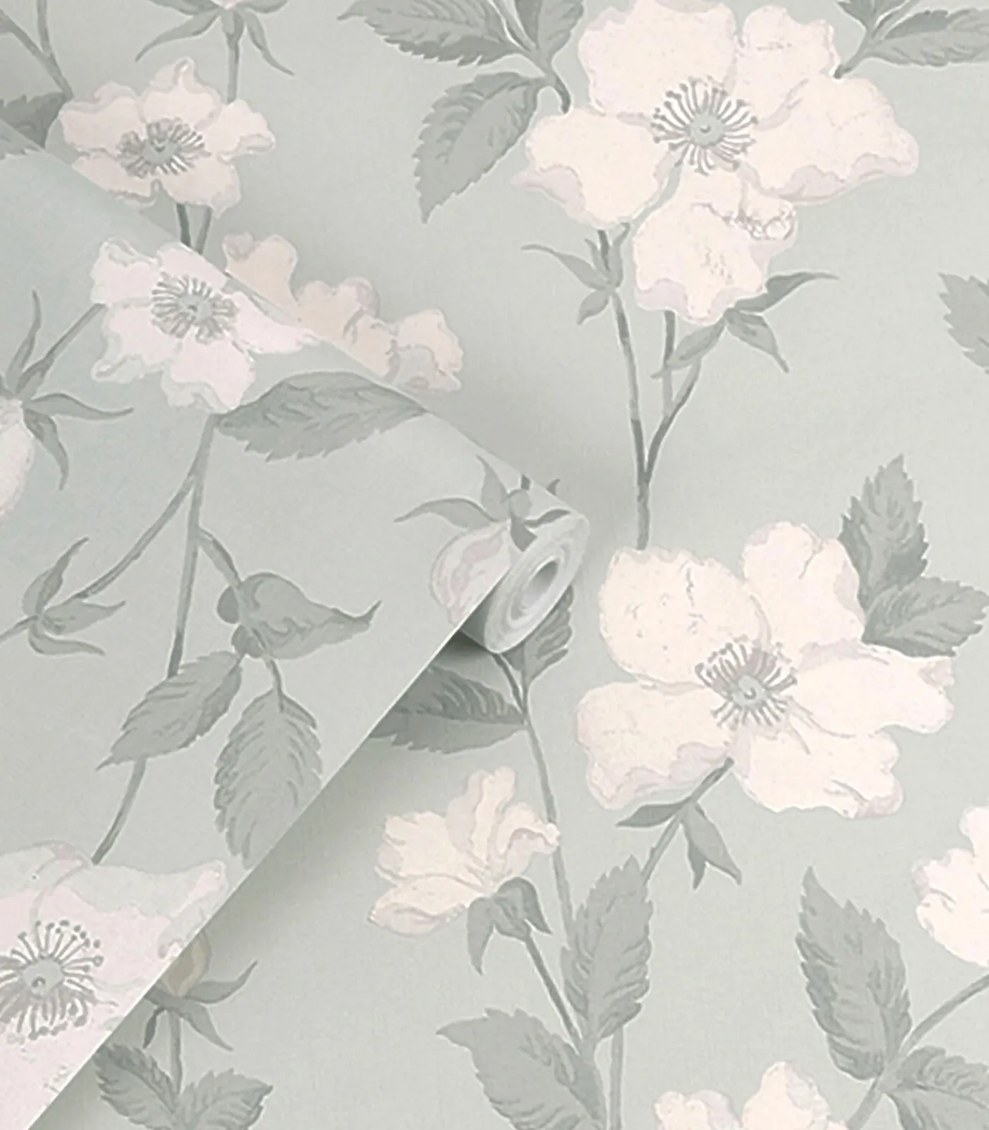 Laura Ashley Vliesbehang Fleurir Smoke Green | Zacht