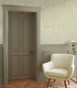 Outlet Vliesbehang Hartley Damask Sage Wanddecoratie