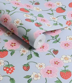 Vliesbehang Strawberry Summer Wanddecoratie