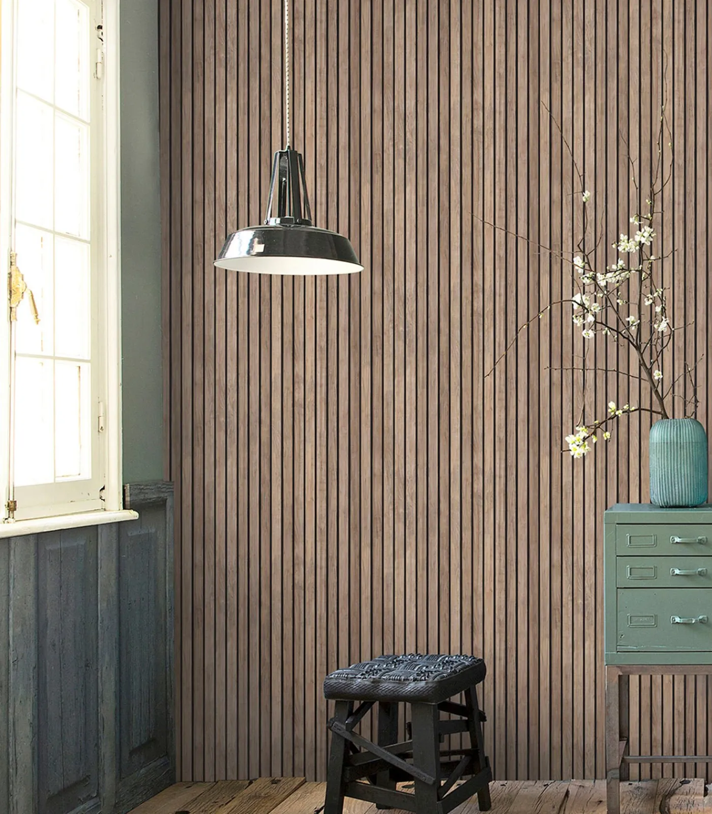 Sale Vliesbehang Wood Wall Wanddecoratie